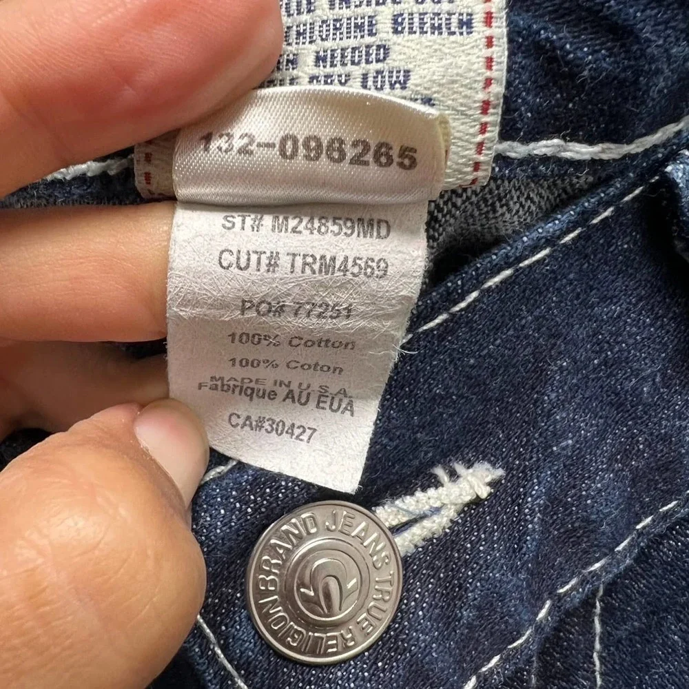 True Religion Ricky Blue Dark Wash Jeans Men’s Size 36‎